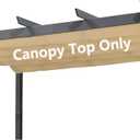 Pergola Shade Cover Replacement Canopy Top Compatible with 10 X 12 ft 6-Bar Pergola Frames - Beige (Canopy Size 116" W x 120" L, Canopy Top Only)