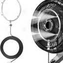 DR.PREPARE Stainless Steel Misting Fan Kit, 16.4ft Mist Hose Fan Mister, Outdoor Water Sprayer for Patio Backyard, Portable Cooling Mist System, Independent Valve for Control (Fans Not Included)