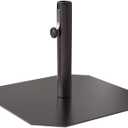 wikiwiki Iron Base Market Patio Umbrella All-Iron Weight Base Non-Rust Heavy Duty Outdoor Table Umbrella Weights Stand, 26 Lbs (Dark Brown)