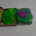 Women Green Costume Wig Set  4Pcs Adult Short Green Cosplay Wig Adjustable with Wig Cap, False Eyelashes, Purple Scarf & Puff Skirt  Character Outfit for Halloween, Anime, Party & Cosplay