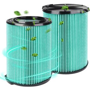5-Layer VF6000 Replacement Filter for Ridgid 5-20 Gallon Wet Dry Vacuums WD5500 WD0671 WD6425 WD7000 WD1280 WD1851 WD1680 WD1956 RV2400A 1400RV RV2600B, 2 Pack