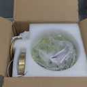 Bathroom Light Fixtures - 3-Light Gold Vanity Lights with Green Tulip Glass Shade, Brass Bathroom Lighting Fixture Over Mirror, Vintage Vanity Wall Sconce Lamp for Kitchen Living Room Hallway