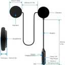 Motorcycle Helmet Bluetooth Headset Speakers with Good Sound,Loud,50 Hours Use,Large Button for Gloves,Fast and Stable Connection,Answer Automatically,Voice Assistant,IPX7 Waterproof,Easy Install