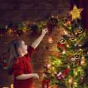 Hollyone 1.57" Orange Christmas Ornaments - 36 Pcs Mini Shatterproof Balls - Christmas Tree Decorations - Small Xmas Ornaments with Hanging Loop - Wedding, Holiday, Party, Home Decor