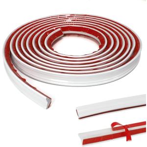 Flexible Trim Caulk Strip Wall Moulding Trim, 1 in x16 Ft Peel and Stick Trim for Wall Corner Deco, Ceiling, Backsplash Tile Edge, Countertops, Baseboard, Floor(White)