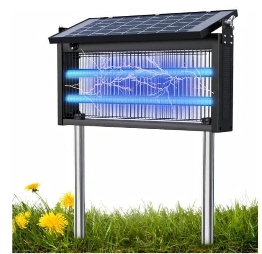 17.7 * 9.8 * 7.1in Bug Zapper Outdoor - Mosquito Repellent Outdoor Patio, Solar Bug Zapper Indoor, Waterproof Portable Fly Zapper, High Powered 4500V Mosquito Zappers Killer for Home, Patio, Camping