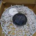 Solar Hanging Acrylic Crystal Chandelier Outdoor Garden Decorative Lights Powerful Lithium Battery 54 Warm LEDs Easy Hanging Waterproof Outdoor Lantern for Mom Garden Gazebo, Party, Wedding,Tree