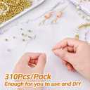 CNONE 310Pcs 18K Gold Filled Spacer Beads for Jewelry Bracelets Making,Round Bracelet Beads,Small Ball Gold Filled Beads for Bracelet Necklace Jewelry Bulk Handmade Supply (6mm)