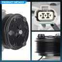 TadaMark A/C Air Conditioner Compressor With Clutch Fit for Honda Civic 1.7L 2002 2003 2004 2005 02 03 04 05 Replace for 0610061 6511266 2004914AM 77613 78613