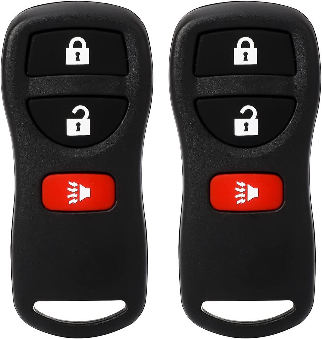 Keyless Entry Remote Control: Car Key Fob Compatible with Infiniti Nissan Armada Frontier Murano Pathfinder Quest Sentra Titan Versa Xterra| FX35 FX45 QX4 Replacement for KBRASTU15 (2 Pack)