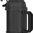 1 gallon water jug, 128 oz Large Insulated Stainless Steel Sports Water Jug, Large Triple Wall Vacuum Insulation Water Bottle-Keeps Cold up to 48 Hrs-Sweat Proof, for Gym, Hiking & Camping (Matte Black)
