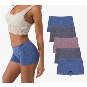 DEEP TOUCH Boy Shorts Underwear Women Ladies Boyshorts Panties Spandex Panty Workout Boxer Briefs Size M