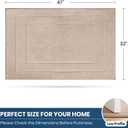 PURRUGS Machine Washable Kitchen Rug 32" x 47", Non-Slip/Skid Kitchen Runner Rugs & Floor Mats, Super Absorbent Soft Standing Mats for Kitchen, Sink & Laundry, Beige