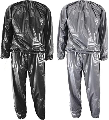 Heavy Duty Sauna Suit for Weight Loss Men Women Anti-Rip Sweat Suit Gym Fitness Exercise Workout, 4X-Large