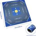 Mahjong Mat 33" x 33" Noise Reduction Anti-Slip with Carrying Bag & 3 Dices for Table Games - Mahjong, Poker, Cards, Board, Tile & Dominoes Gifts for Adults- ROLL