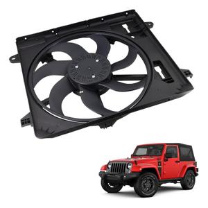 Engine Cooling Radiator Fan Assembly Compatible with 2012-2017 Jeep Wrangler,2018 Wrangler JK 3.6L Replace#68143894AA 68143894AB 621-601 6010277 624080 CF13078
