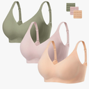 habibee Bra for Women No Underwire Comfort Seamless Bras Push Up Wireless Bras Full Coverage Bralettes, Bra Extender Size M