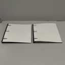 INFUN 1 Inch 3-Ring Telescoping Project Organizer Binder-2PCS,13 Pocket, Customizable Front Cover, 5 Colors Pocket Divider and Plastic Binder Pocket225 Sheet Capacity-White