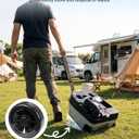 Kohree 6.34 Gal Portable Toilet for Adults: Large Camping Toilet with Wheels, Level Indicator - Odorless Leak-Proof Boat Porta Potty with Paper & Detergent Collection for Home Use, Camper, RV Travel