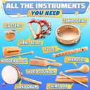 Percussion Instruments for Adults 13-Piece Music Instruments Kit with Durable Storage Bag Enhances Rhythm and Coordination, Percussion Instrument | Gift for Music-Loving Families & Group Sessions