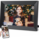 10.1 Inch WiFi Digital Picture Frame Frameo, Photo Frame Electronic HD IPS Touch Screen 1280x800 32GB, Wall Mountable Smart Cloud Slideshow, Send Photos from Your Phone Anywhere, Valentine's Day Gifts
