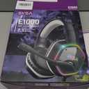 EKSA E1000 USB Gaming Headset for PC, Computer Headphones with Microphone/Mic Noise Cancelling, 7.1 Surround Sound, RGB Light - Wired Headphones for PS4, PS5 Console, Laptop, Call Center (Grey)