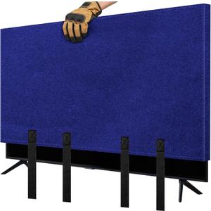 TV Cover for Moving, Fits to 70"- 75" Flat Screen TV Moving Cover, Dustproof Felt TV Screen Covers, Anti-Scratch TV Bags for Moving with Bottom Strap for House Moving, Home Renovation (L)