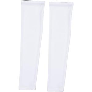 POPETPOP 3pair Unisex Uv Protection Cooling Arm Sleeves Long Sleeve Sunblock Covers for Outdoor Activities Driving Cycling White