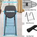 Duwee 13"35" Ironing Board Small with Heat Resistant Cover,Folding Compact Ironing Board,Light Weight,Easy to Storage,Black