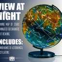 World Globe with Illuminated Constellations 13 Light Up Globe For Kids & Adults Gist - Compass Included Makes Great Educational Toys, Office Supplies, Teacher Desk Dcor, More by Get Life Basics