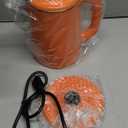 Secura Stainless Steel Double Wall Electric Kettle Water Heater for Tea Coffee w/Auto Shut-Off and Boil-Dry Protection, 1.0L (Orange) SWK-1001DO/HB-K012