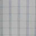 No. 918 Castille Farmhouse Plaid Linen Semi-Sheer Rod Pocket Curtain Panel, 54" x 84", Blue/Linen