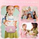 YOOLIFE Kids Belt Bag, Pink Initial Belt Bag for Teens Kid, Crossbody Girls Fanny Packs for Kids Girls Small Initial Monogram Fanny Packs Personalized Gifts for Teen Girl Kid Birthday Gift (Pink K)