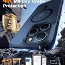 TORRAS for iPhone 16 Pro Case Translucent Matte Black | Compatible with MagSafe, Military Grade Drop Protection, Stronger Magnetic, Shockproof Airbag, Camera Control, Color Buttons, Slim Anti-Scratch