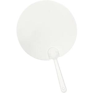 50Pc 5cm Cute Mini Transparent Blank Fan DIY Art Fan Wedding Birthday Party Favor Girlfriend Boyfriend Ideas Gift (Circle)