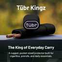 TUBR Kingz Premium Storage Unit - Odor Proof, Airtight, Waterproof Case for 4 Pre-Rolls, Cigarillo - Portable Crush-Resistant BPA-Free Container, Carrying Storage for Travel, Parties, Daily (Raven)