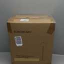 BOBOMOMO 62" Rustic Floor Lamp for Living Room, Retro Farmhouse Floor Lamp Rotary Switch, Resin Standing Lamp for Living Room, Corner, Dining Room, Bedroom, House (Light Walnut)