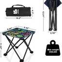 Portable Collapsible Stools Outdoor Folding Chairs Small Camping Chairs for Hiking,Fishing,Gardening,Beach and Travel with Carry Bag (2 Pack,Pattern)
