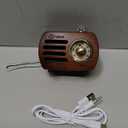 PRUNUS Wood Retro FM Radio Bluetooth Mini Portable Wooden Old Vintage Radio Speaker, Rechargeable Battery Operated, Strong Bass Enhancement, Loud Volume, Support AUX in (Walnut) R-818 (Brown)