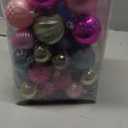 Syhood 64 Pcs Macaron Christmas Ornaments for Tree Colorful Ball Decorations Candy Glitter Balls Pink Blue Green Hanging Decor Assorted Size Party Indoor Decor 1.6/1.97/2.4 Inch for Party Home