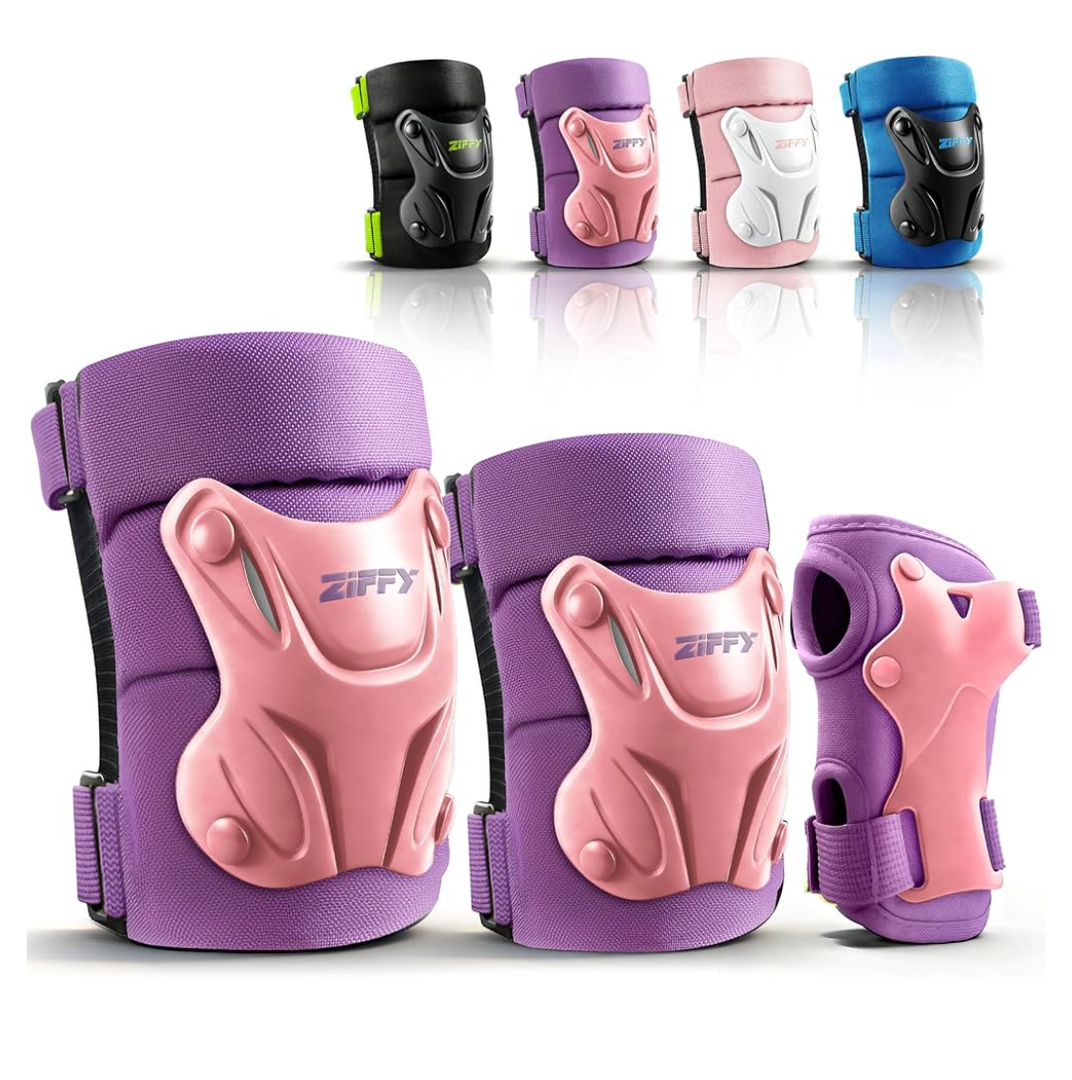 ZIFFY Knee Pads for Kids/Youth, Adjustable Elbow and Knee Pads with Wrist Guard, Protective Gear Set for Boys Girls Skateboard Roller Skating Cycling Bike – 2 Sizes, 4 Colors M ZIFFY Knee Pads for Kids/Youth, Adjustable Elbow and Knee Pads with Wrist Guard, Protective Gear Set for Boys Girls Skateboard Roller Skating Cycling Bike – 2 Sizes, 4 Colors M