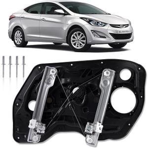 Window Regulator Driver Side Without Motor for Front Left Side Compatible with Hyundai Elantra 2011-2016 Sedan Only - Replace 824713Y010 Power Window Regulator