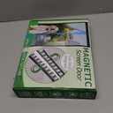 Upgraded Magnetic Screen Door Mesh, Full Strip Magnets, Heavy Duty Fiberglass Mesh, Door Screen Magnetic Closure for Single Door Size 32 x 80 Inch, Screen Door Size 35 x 82 Inch Black