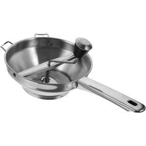 Potato Ricer Stainless Steel Potato Masher Mashed Potato Making Tool Manual Masher Food Mill for Commercial And Home(Silver)