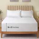 LuxClub 4 PC Full Size Sheet Set Bed Sheets Deep Pockets 18" Wrinkle Free Cooling Bed Sheets Machine Washable Hotel Bedding Silky Soft - White Full