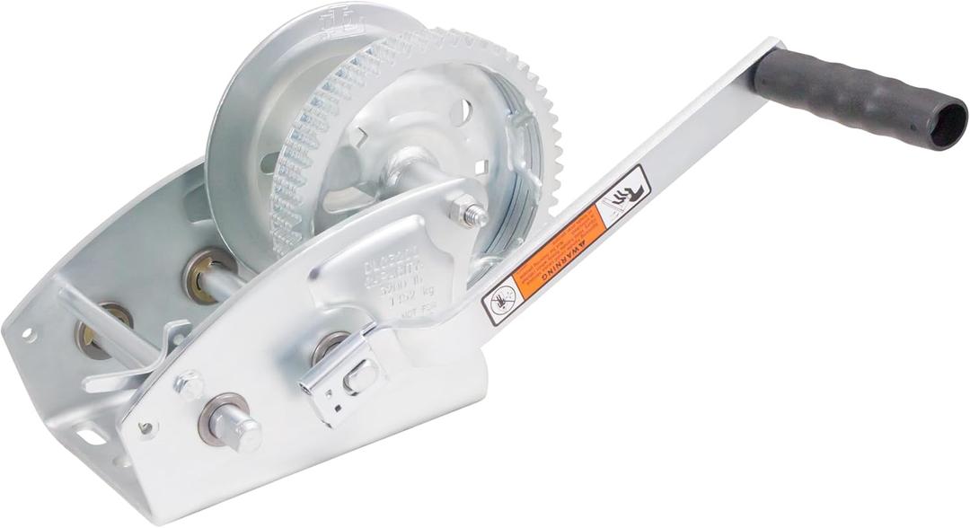 Dutton-Lainson Company - Pulling Winch -  3,200 lb Capacity - Rust-Resistant, for Horizontal Pulling Applications and Hauling - Plated, with or Without Strap, Manual Use - Made in USA