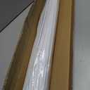 UNISHADES no Drill Cordless Roman Shades for Windows, 33" W × 64" H - 100% Blackout - Linen - Mist White