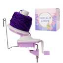Yarn Winder, Yarn Ball Winder, Easy to Install Yarn Cake Winder Efficiently Make Neat 3.5 oz Yarn Cake, Sturdy ABS Yarn Winder for Crocheting with Lower Noise,The Helper for Knitting Enthusiast (Purple)