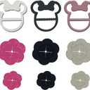 T Shirt Ties Clips for Women, Scarf Ring & Shirt Clips, 9 Pcs Adjustable Cinch Clips for Dresses Blouses Tops, Cute Bow & Flower Fashion Accessories