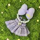 17cm Doll Clothes Set & Outfit Set for 17cm Dolls - Premium Fashion Dresses with Accessories, Luxury Chic Doll Clothing & Style Bundle Purple White